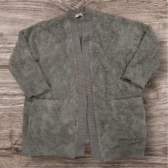 Barefoot Dreams Jackets & Blazers - Barefoot Dreams Cozy Chic Women's Grey Loungewear Cardigan Size XL